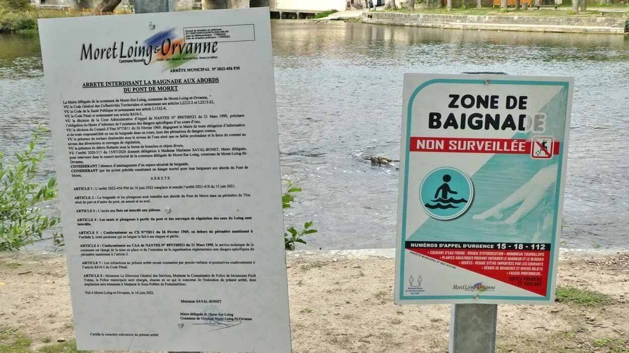 Baignade dans le Loing interdite à Moret