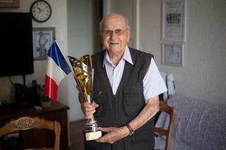 Albert Corrieri, ancien du STO, chez lui, à Marseille, le 21 juin 2024, 102 ans à l’époque.