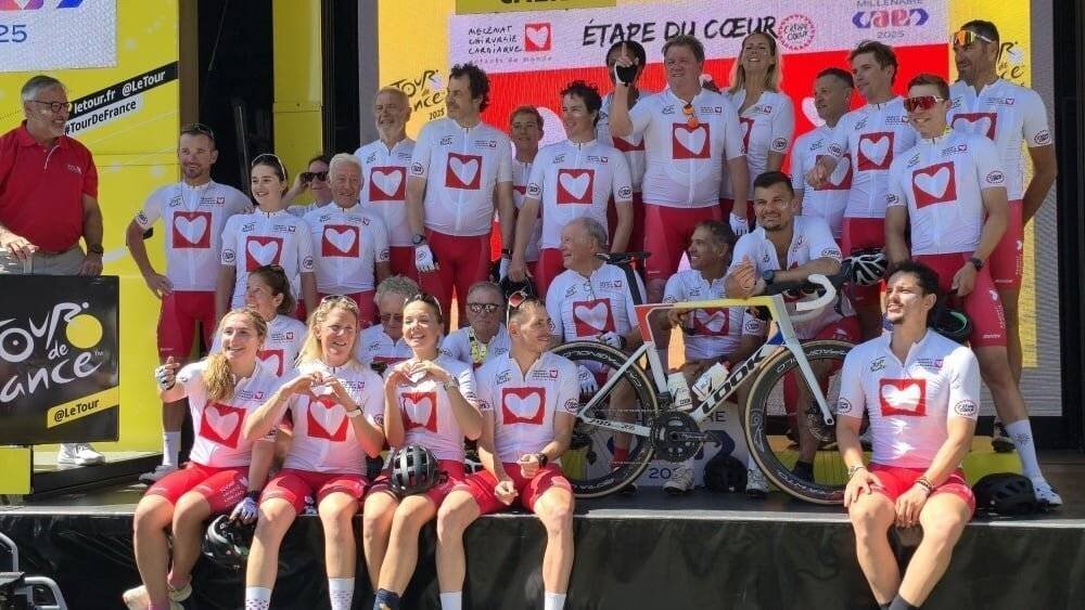 Arthur Bauchet lors de l'étape solidaire du Tour de France