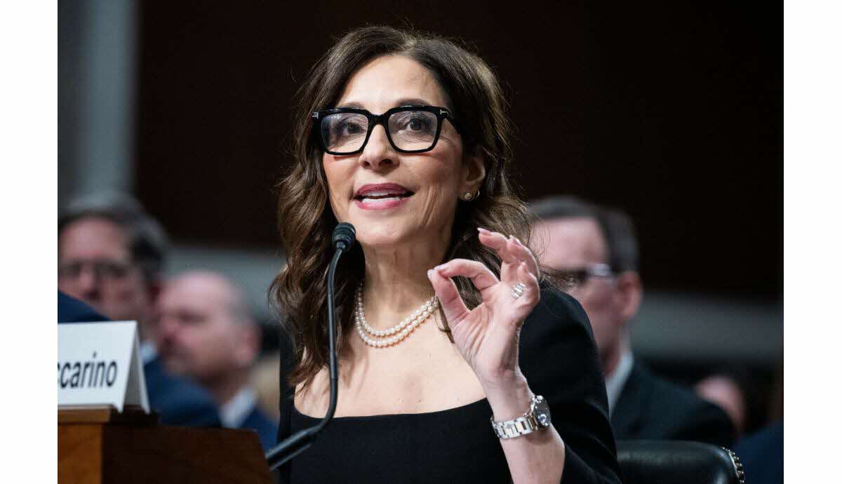 Linda Yaccarino lors de l'annonce de son départ