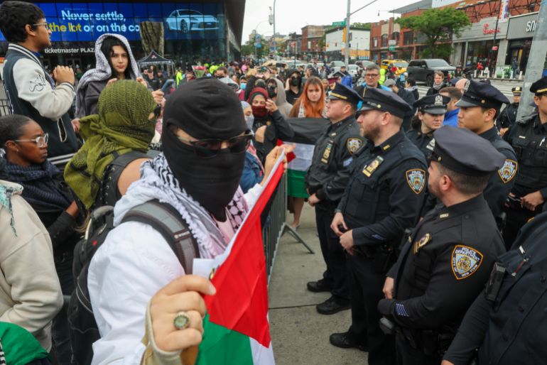 Manifestation d'étudiants pro-palestiniens à New York