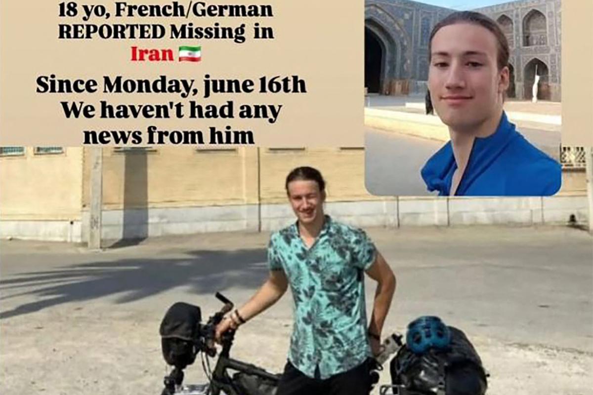 Lennart Monterlos, jeune cycliste disparu en Iran