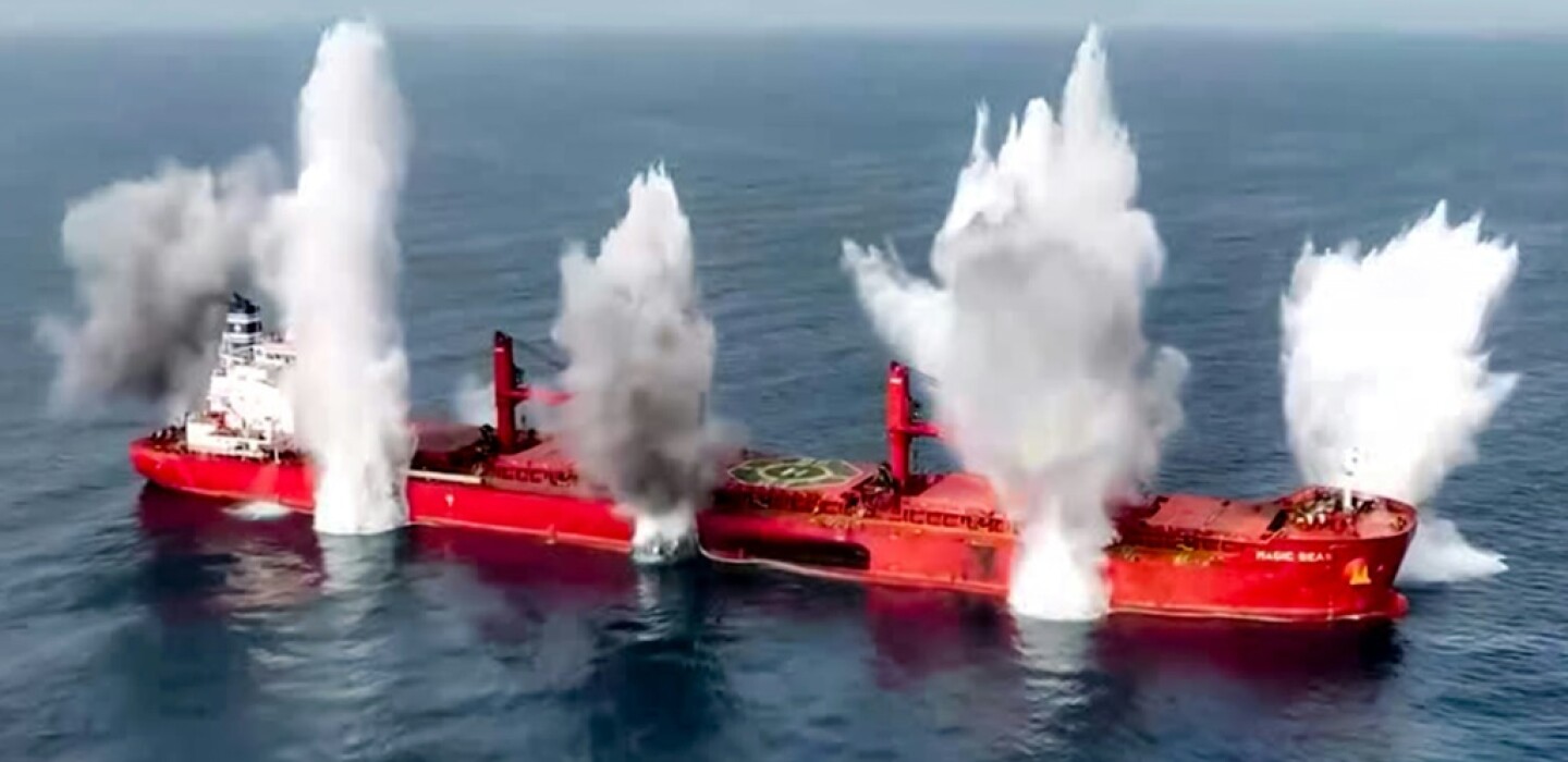 Vue aérienne de la mer du Nord, lieu de nombreuses disparitions de pêcheurs