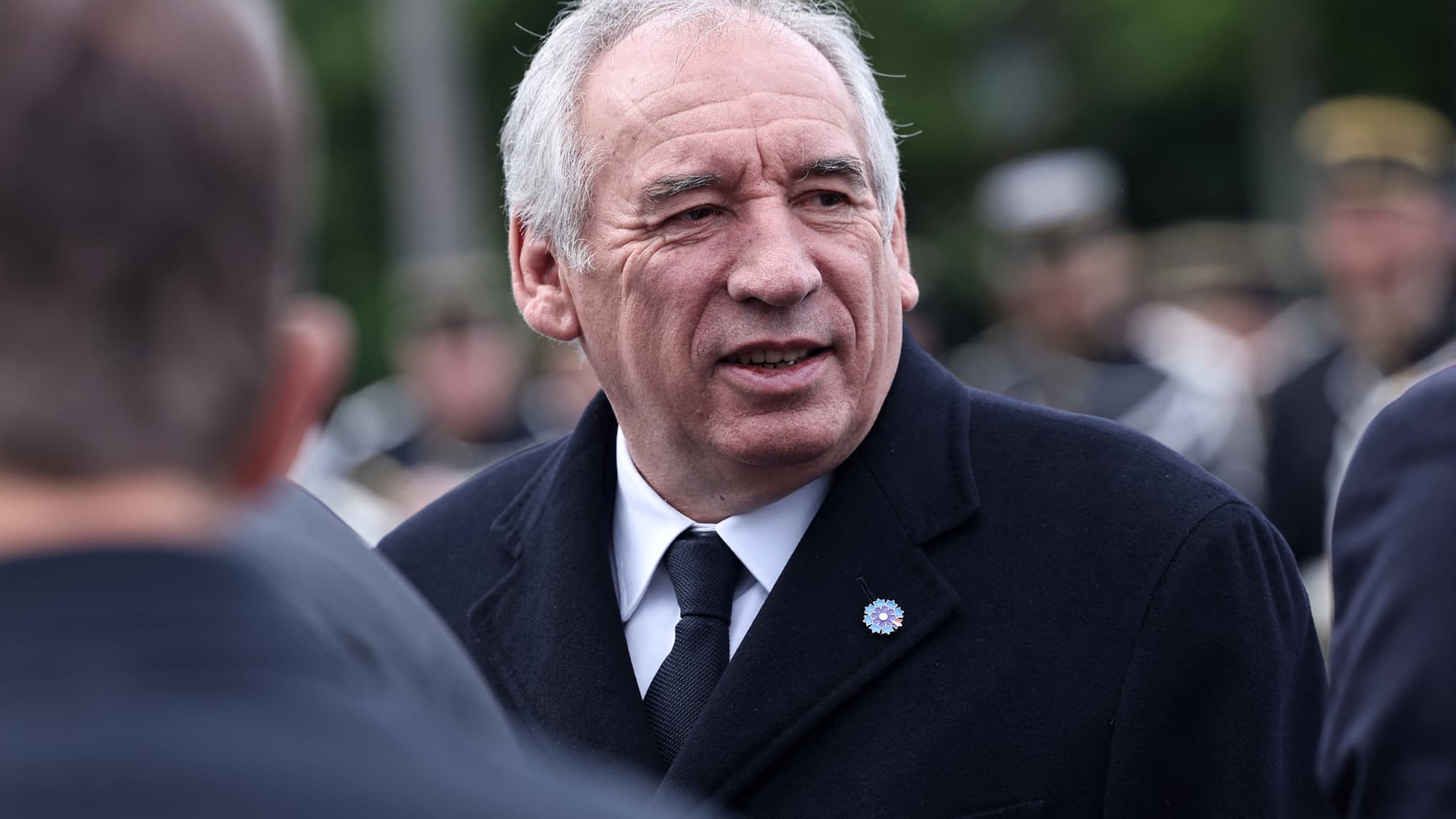 François Bayrou lors d'une réunion à Paris le 8 mai 2025