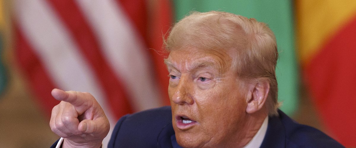 Donald Trump lors d'une déclaration officielle
