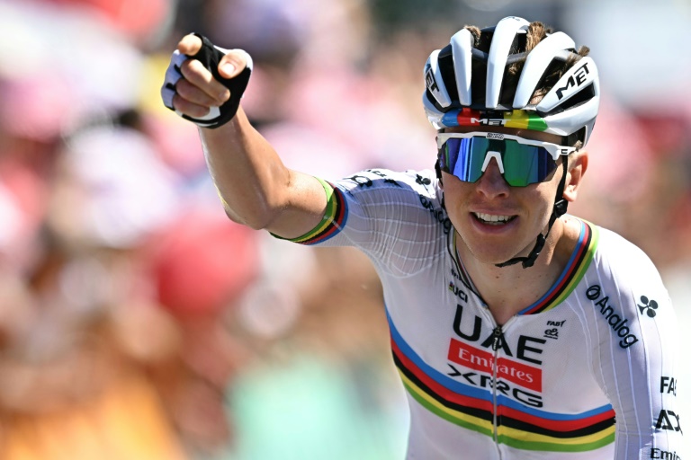 Tadej Pogacar lors de la 7e étape du Tour de France
