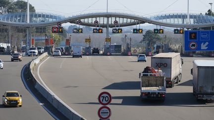 Le péage de Biarritz sur l'autoroute A63, en février 2023.
