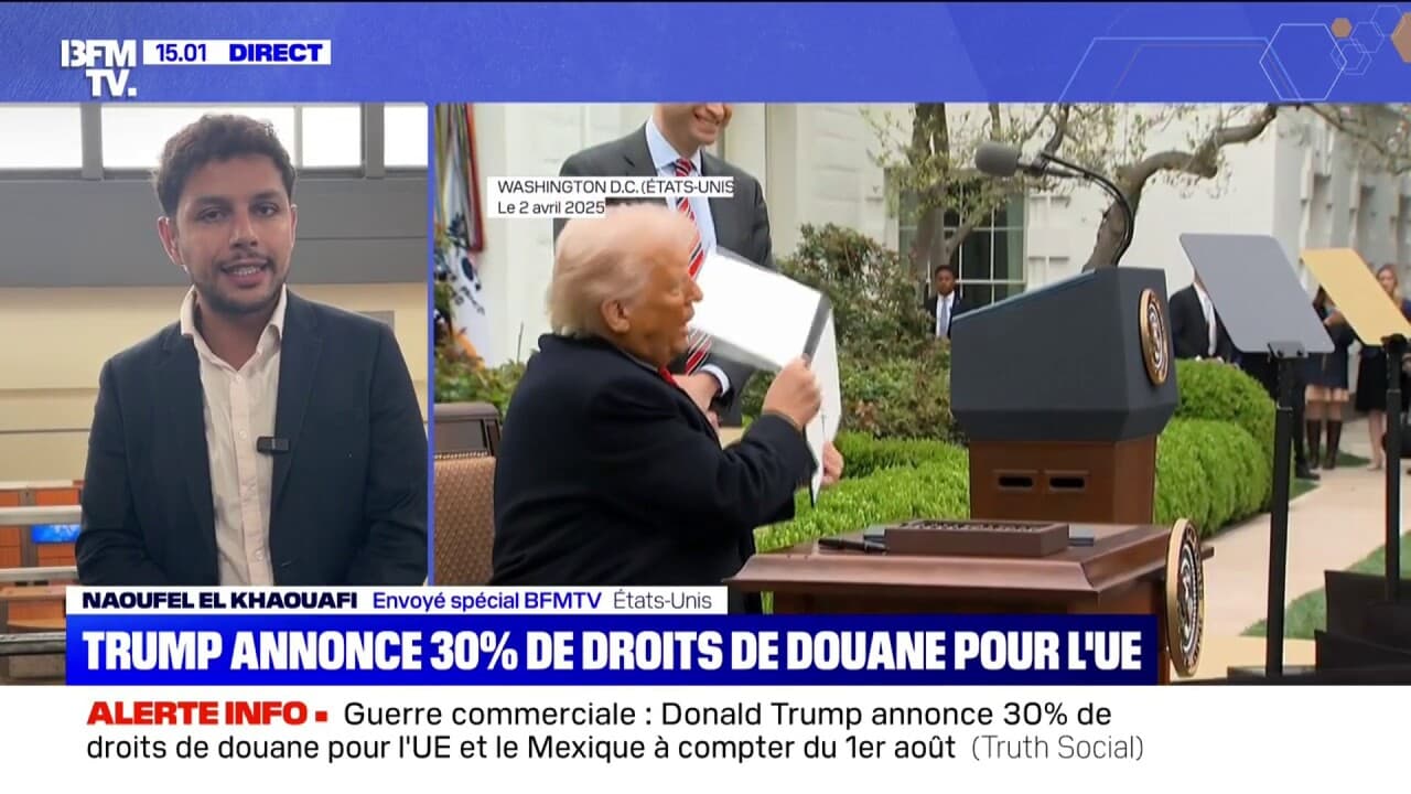 Donald Trump lors d'une conférence en 2025