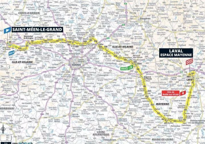 Le parcours de la 8e étape du Tour de France 2025