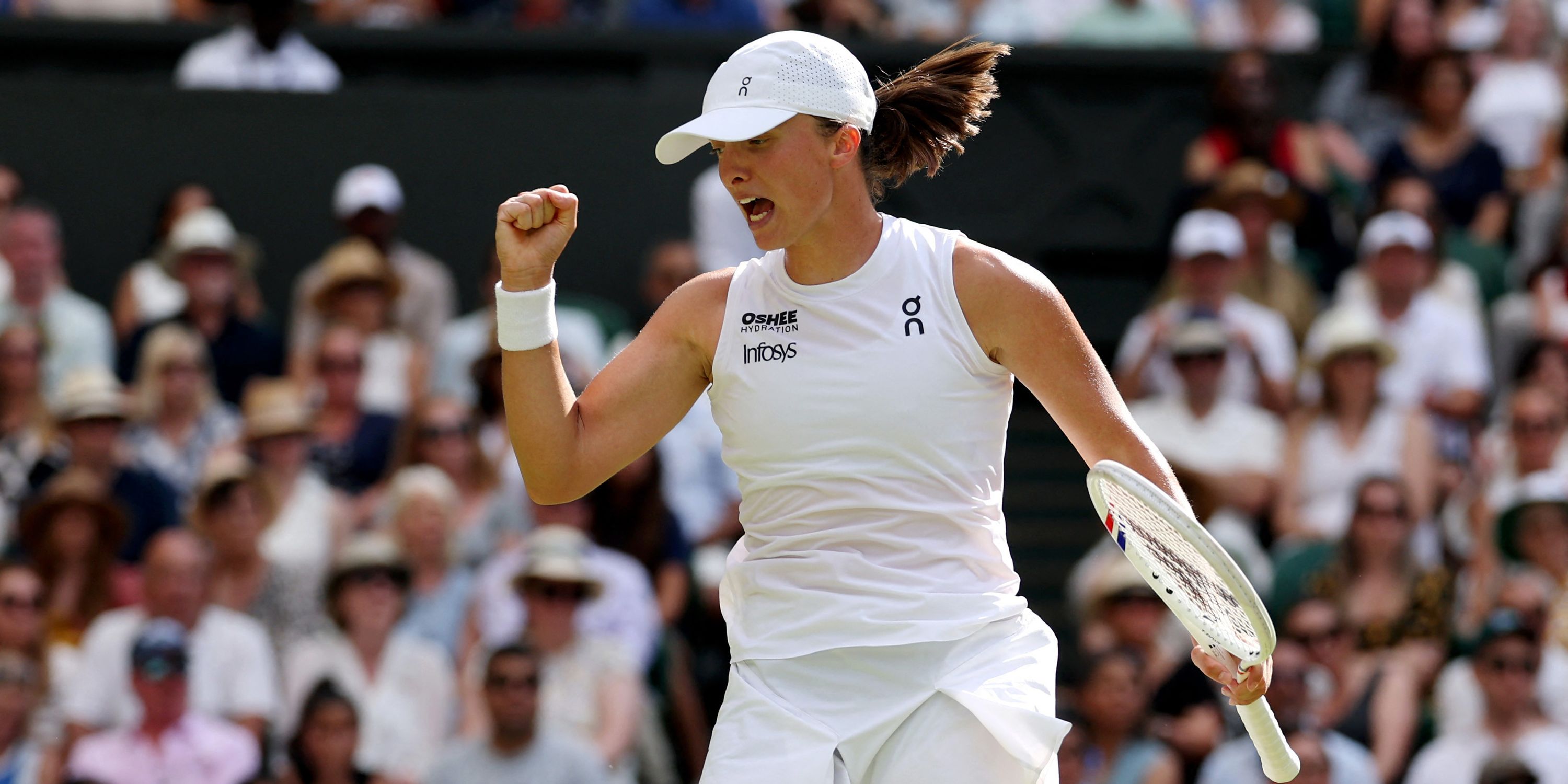 Iga Swiatek lors de sa victoire à Wimbledon