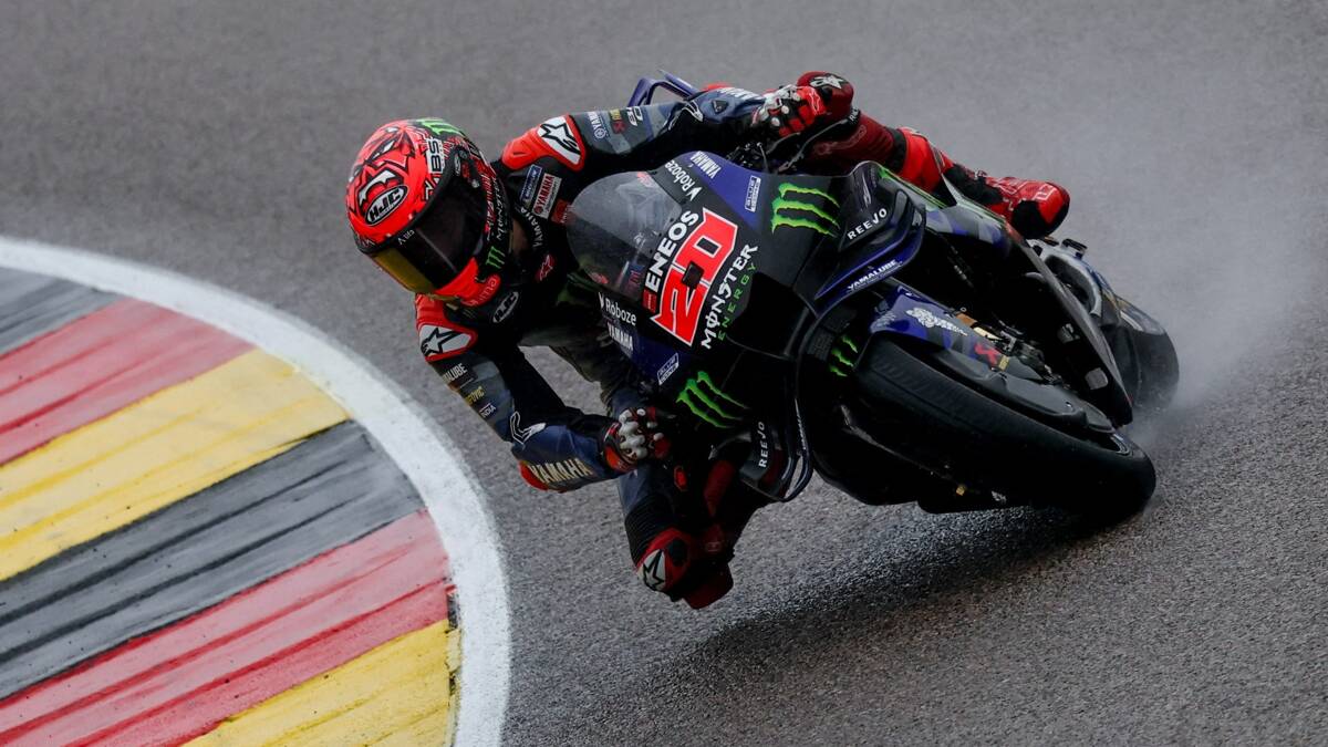 Marc Marquez célèbre sa victoire au Sachsenring