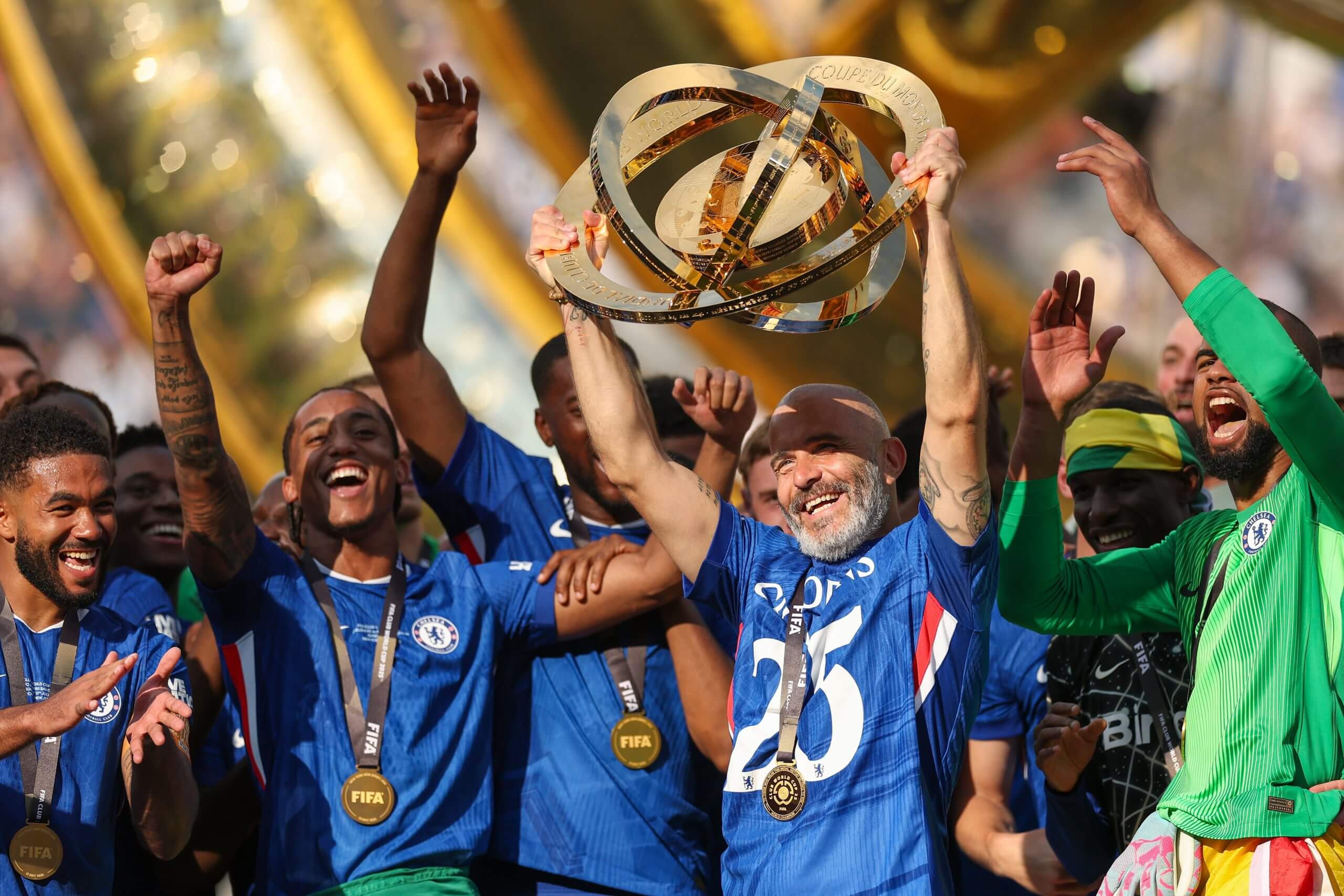 Celebration of Chelsea's victory