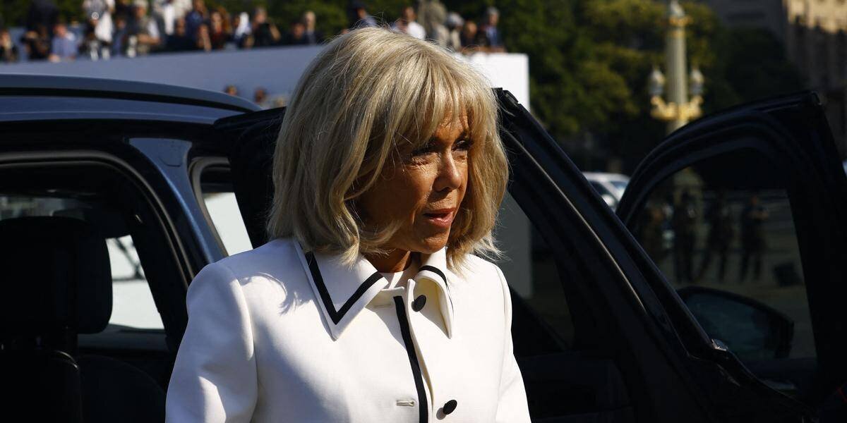 Brigitte Macron lors d'un déplacement officiel