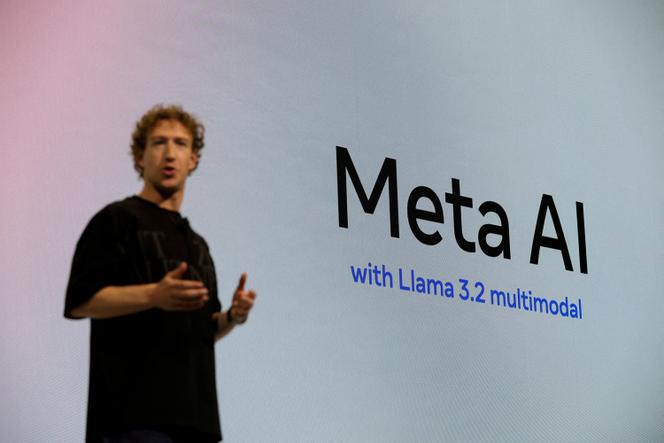Mark Zuckerberg, PDG de Meta, au siège de l’entreprise à Menlo Park (Etat de Californie), le 25 septembre 2024.