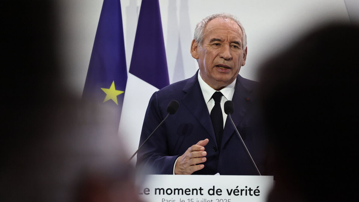 François Bayrou lors de sa déclaration du 15 juillet 2025