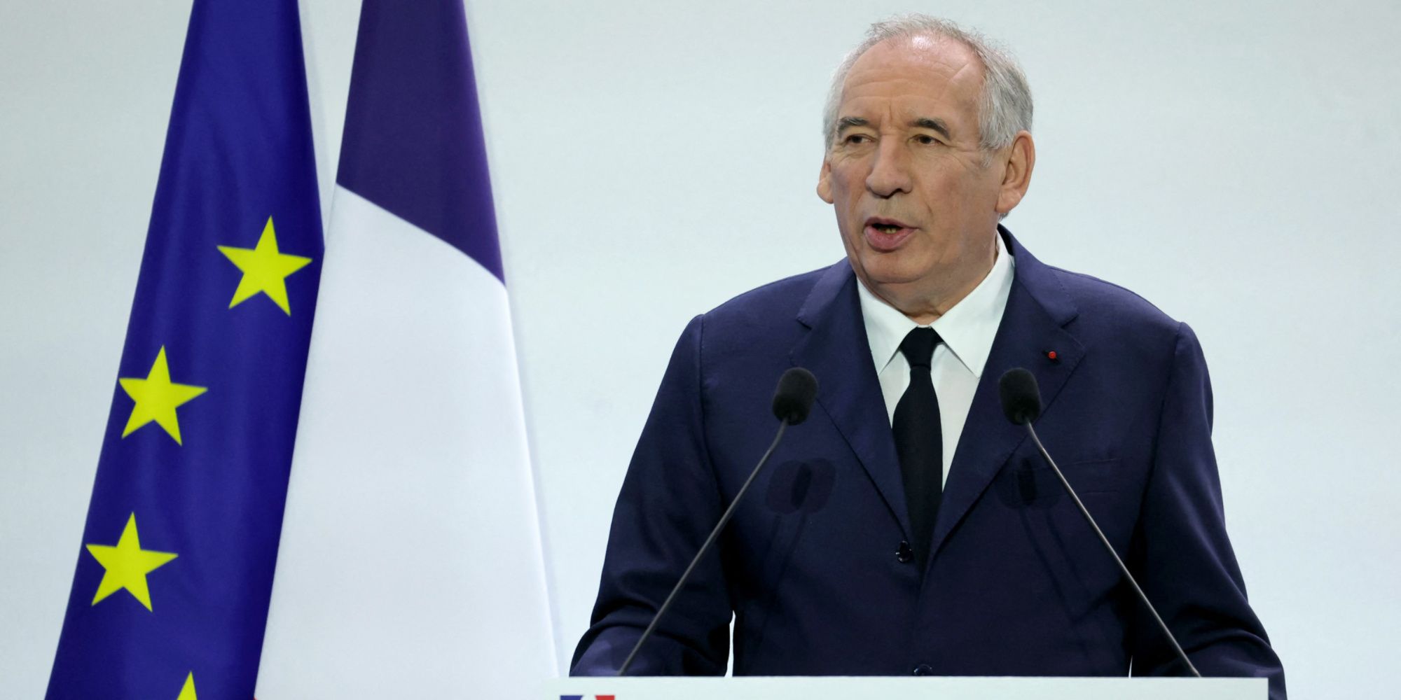 François Bayrou lors d'une conférence de presse le 15 juillet 2025 à Paris
