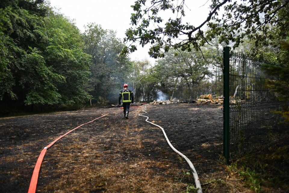 Les pompiers sur le terrain