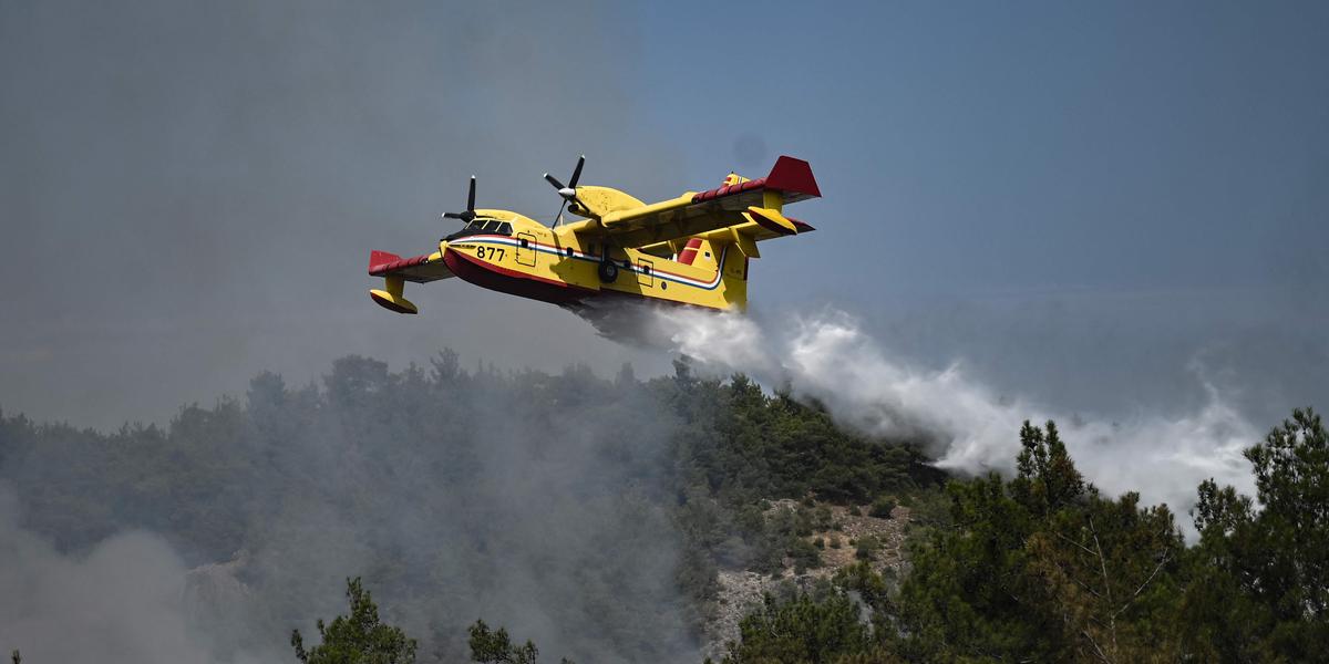 Incendie à Martigues, opération des pompiers