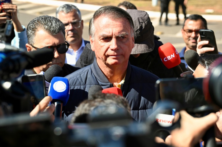 Jair Bolsonaro lors d'une manifestation à Brasilia