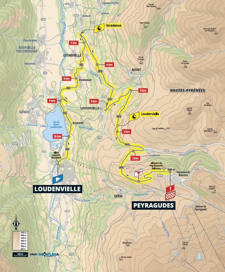 Le parcours de la 13e étape du Tour de France 2025