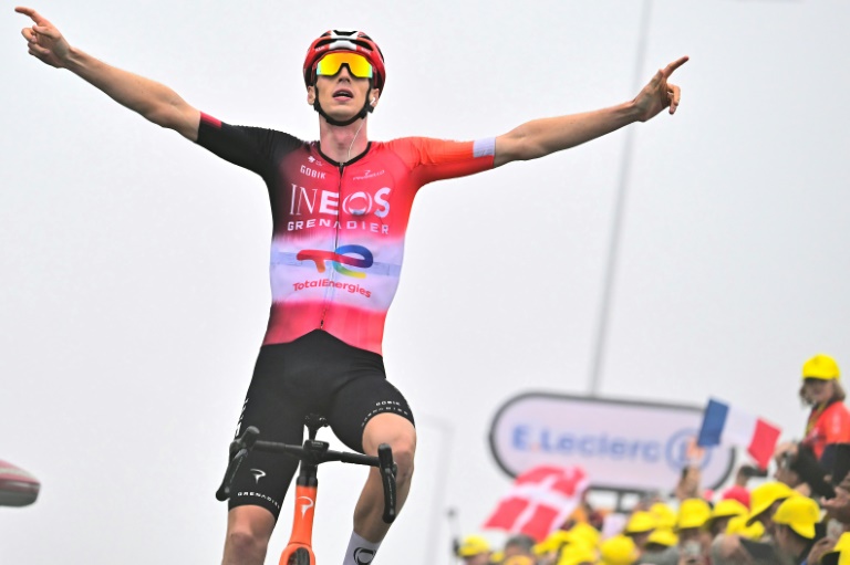 Thymen Arensman à Superbagnères lors du Tour de France