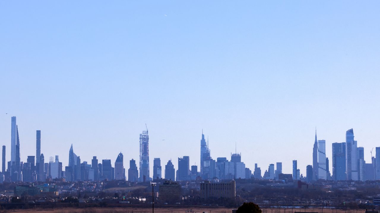 Vue aérienne de Manhattan avec des zones concernées par l’incident