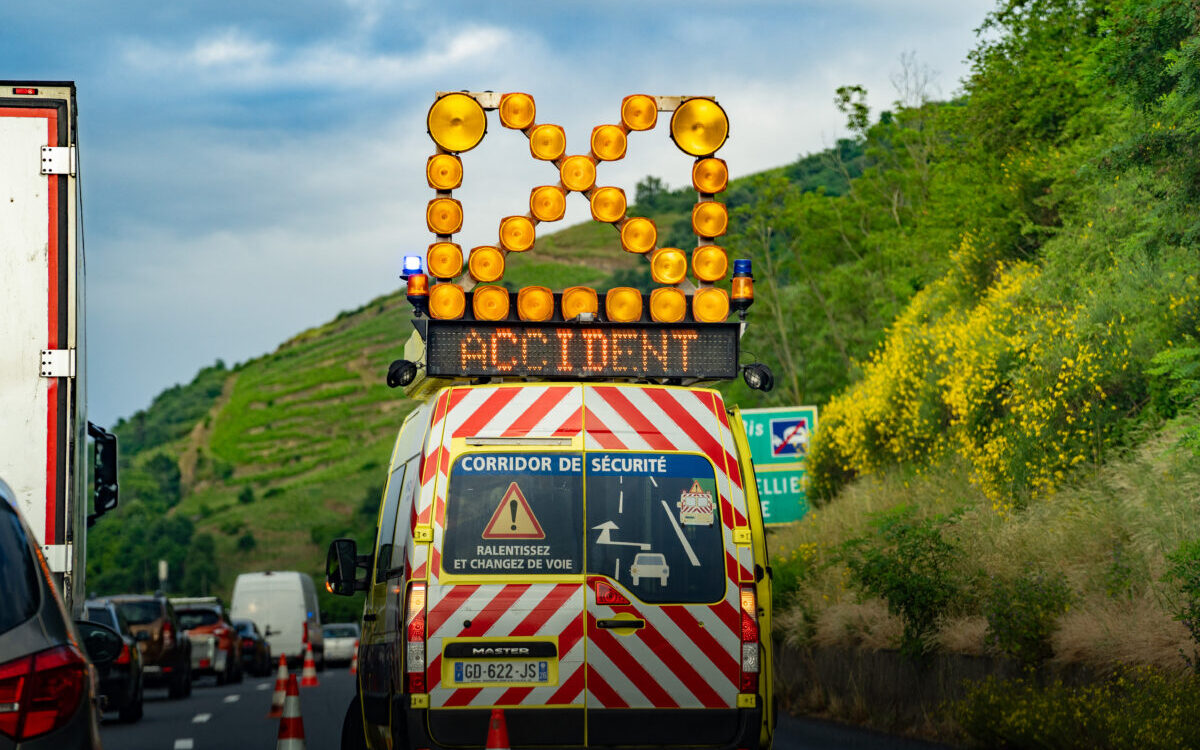 Accident de la route sur l'A7 à Lyon