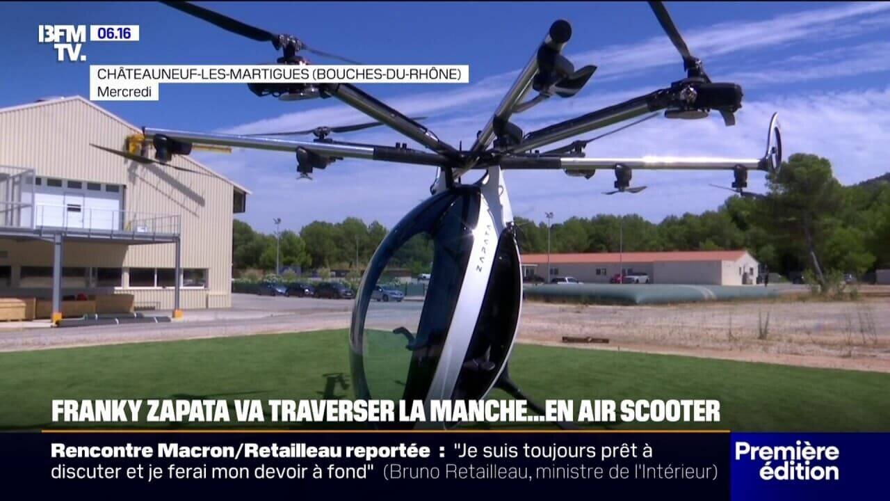 Franky Zapata prêt à traverser la Manche avec son AirScooter