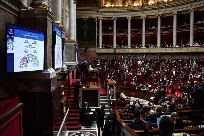 Lors de l’adoption de la loi Duplomb à l’Assemblée nationale, le 8 juillet 2025.