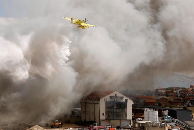 Incendie près de Skopje, Macédoine du Nord, le 9 juillet 2025.