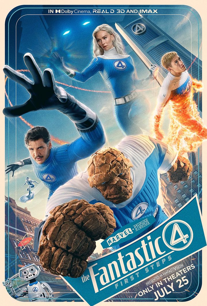 Affiche du film 'Les Quatre Fantastiques : Premiers pas' réalisé par Matt Shakman. (MARVEL STUDIOS)