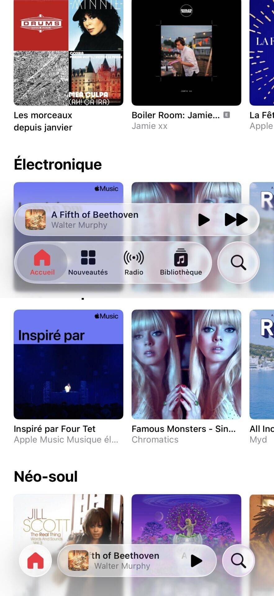 Bêta 3 de l'application Musique
