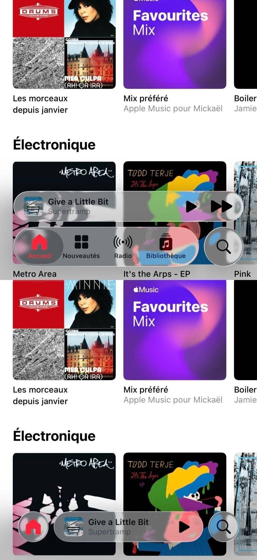 Bêta 4 de l'application Musique