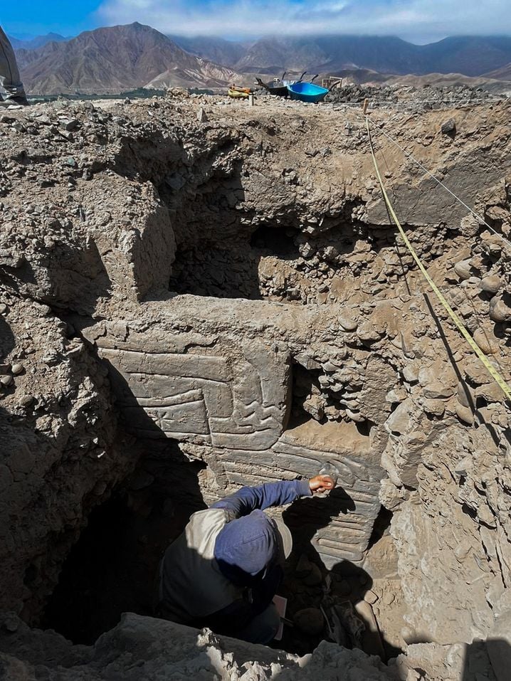 La fresque murale vieille de 3.000 ans découverte dans un temple au Pérou, sur le site Huaca Yolanda