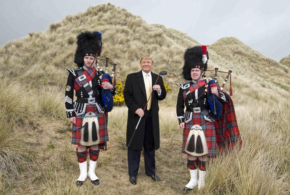 Donald Trump lors d'une visite de son golf