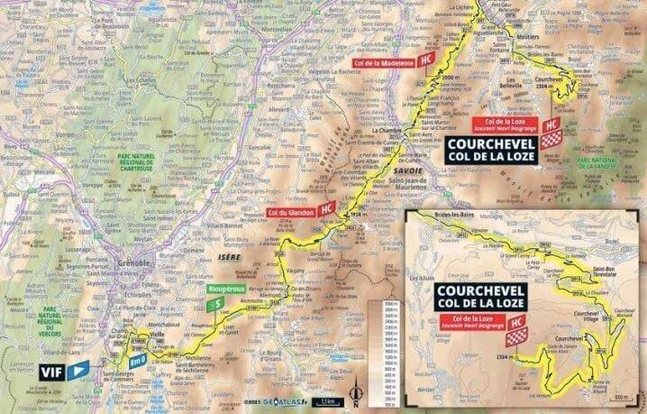 Le parcours de la 18e étape du Tour de France 2025