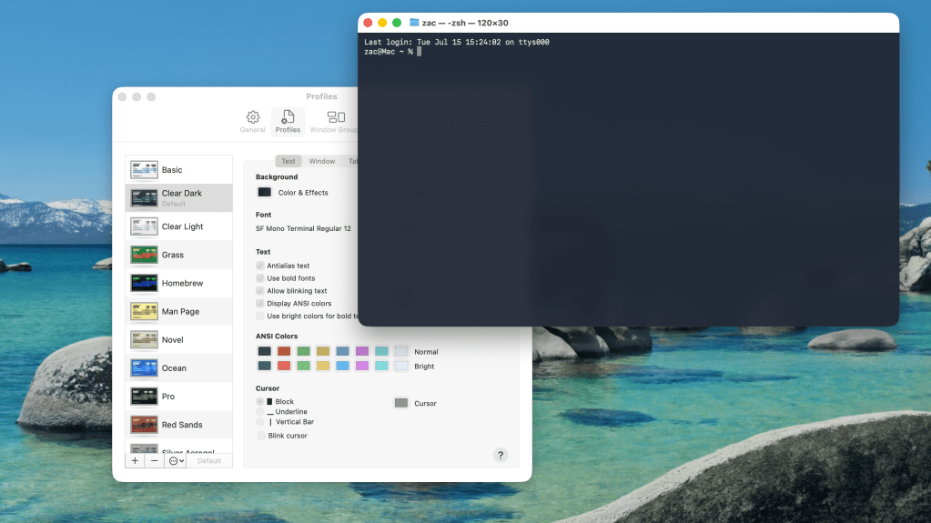 Mise à jour du Terminal dans macOS Tahoe 26