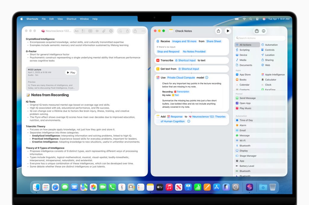 Transcription des appels dans Notes