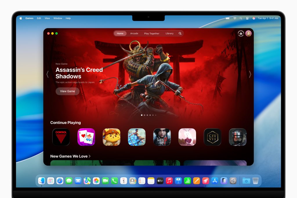 Améliorations gaming dans macOS Tahoe 26