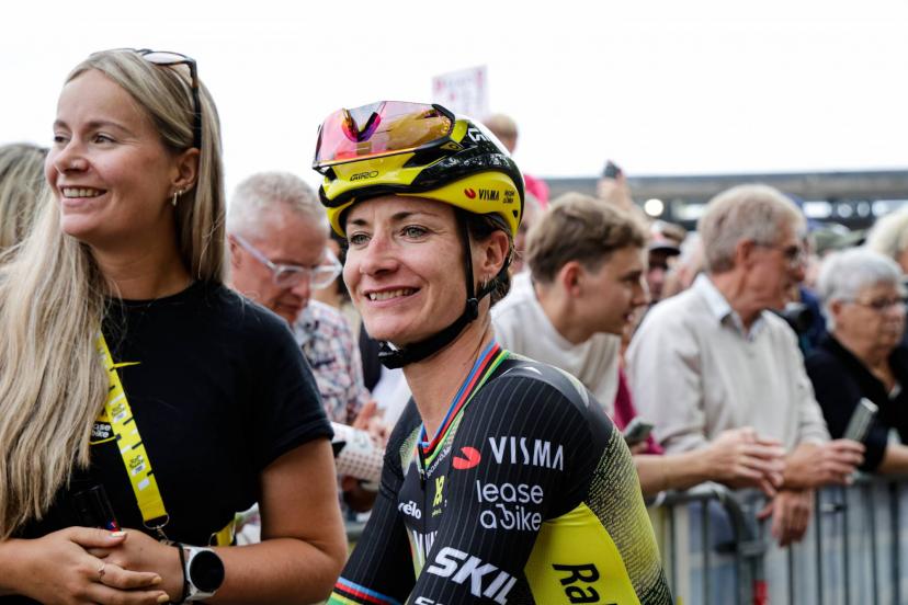 Marianne Vos a remporté la première étape du Tour de France femmes avec Zwift. (M. Fulgenzi/Sprint Cycling Agency©2025)