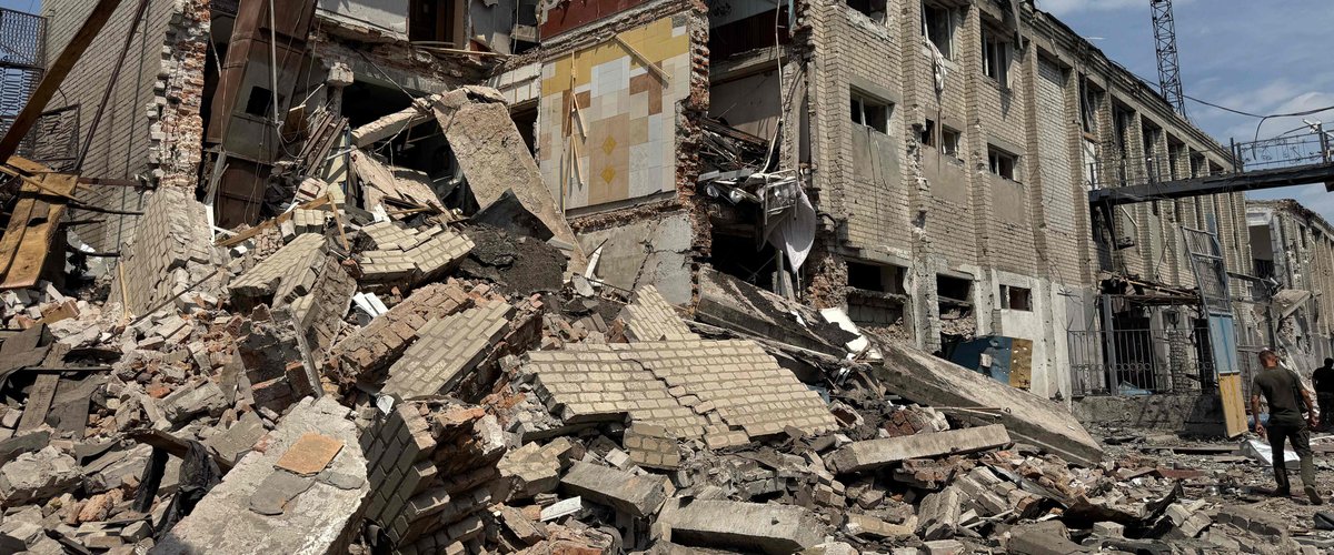 Vue aérienne d’un conflit en Ukraine