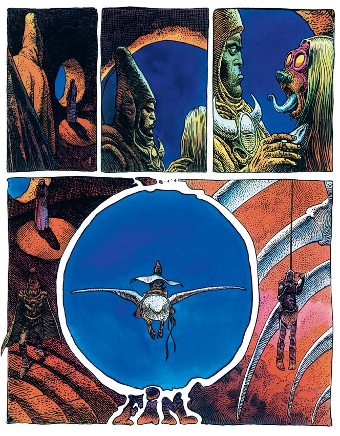 La planche finale du premier épisode d'« Arzach » (1975).
