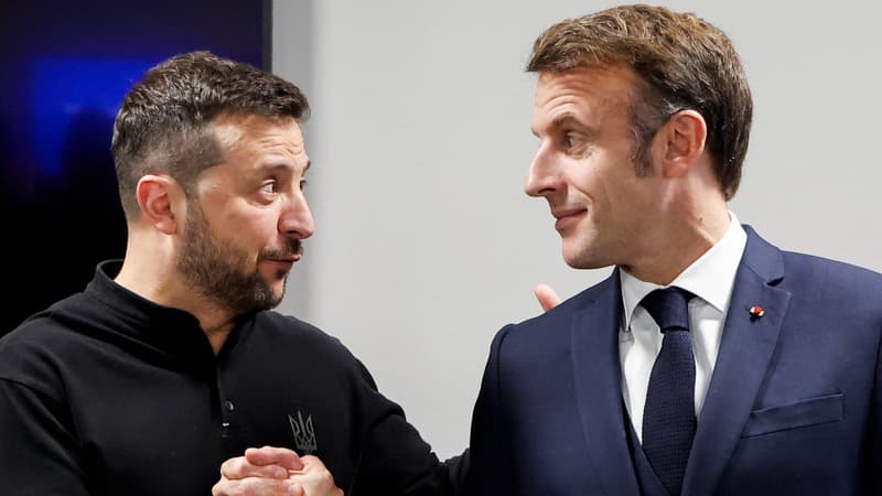 Macron et Zelensky au sommet à Budapest de la Communauté politique européenne (CPE), le 7 novembre 2024