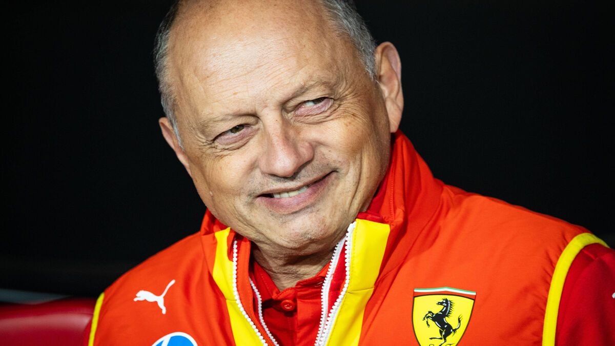 Frédéric Vasseur, chef de l’écurie Ferrari, lors d’une course de F1
