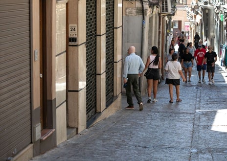 Affiche annonçant les travaux dans la calle Tornerías
