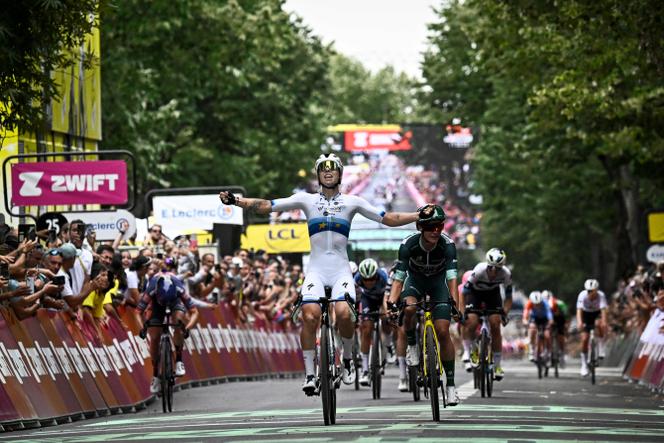 Lorena Wiebes lors du sprint à Angers