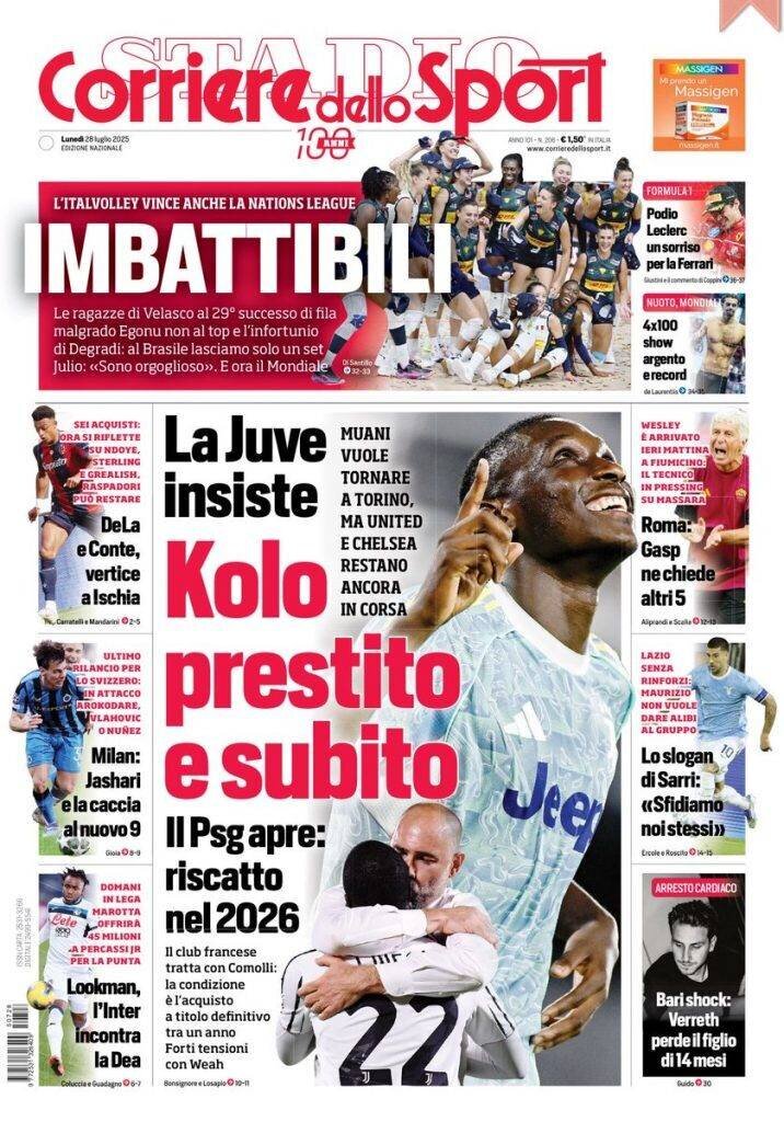 Une corriere dello sport