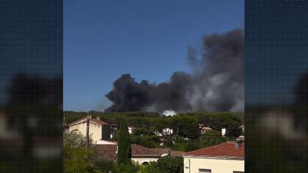 Un incendie s'est déclaré aux Pennes-Mirabeau, près de Marseille, le 28 juillet 2025. (FRANCE TELEVISIONS)