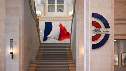 L'entrée du Conseil constitutionnel, à Paris, le 20 mai 2025. (HENRIQUE CAMPOS / HANS LUCAS / AFP)