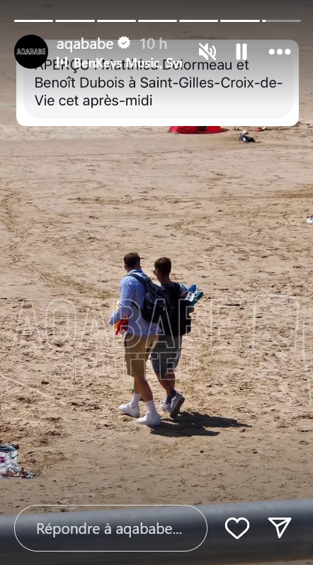 Matthieu Delormeau et Benoît Dubois en vacances